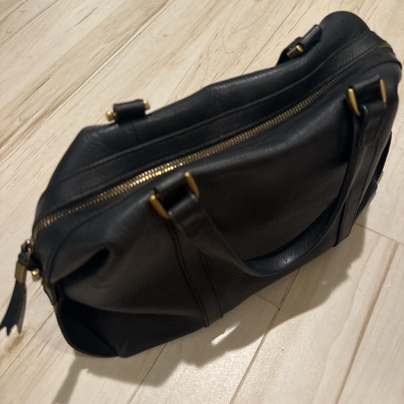 Madewell Black Leather Satchel Bag with Detachable Shoulder Strap - Picture 3 of 11